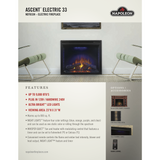 Napoleon Ascent 33" Electric Built-In Electric Fireplace Insert NEFB33H