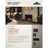Napoleon Ascent 40" Electric Built-In Electric Fireplace Insert NEFB40H