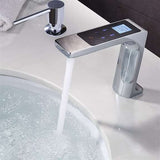 Fontana Showers Commercial Chrome Digital Screen Automatic Sensor Faucet with Manual Soap Dispenser BST6121DM