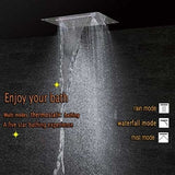 Fontana Showers Cremona Luxury LED Ceiling Waterfall Rain Mist Overhead Shower FS-01871