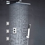 Fontana Showers Annaba Air Booster Chrome Spout Wall Mounted Thermostat Shower Kit FS-04871