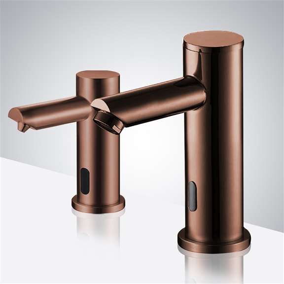Fontana Showers Solo Commercial Automatic Touchless Sensor Faucet with Soap Dispenser in Oil Rubbed Bronze FS-509B