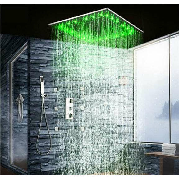 Fontana Showers Fontana Rainfall & Mist Shower Head Set With Shower Body Sprays FS-7209M