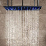 Fontana Showers Fontana 20" Stainless Steel Color Changing LED Rain Shower HeadMatte Black Finish FS-d098-MB