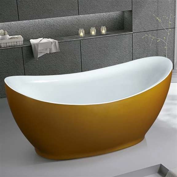 Fontana Showers Fontana Napoli One Person Modern Simple Freestanding Indoor Bathtub FS10001