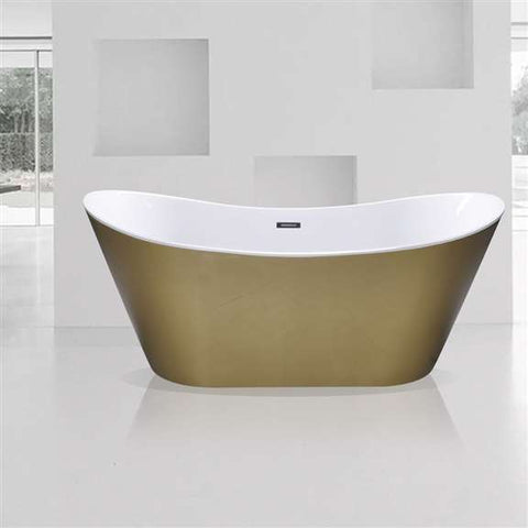Fontana Showers Fontana Lima Gold Freestanding Indoor Acrylic Bathtub FS10003