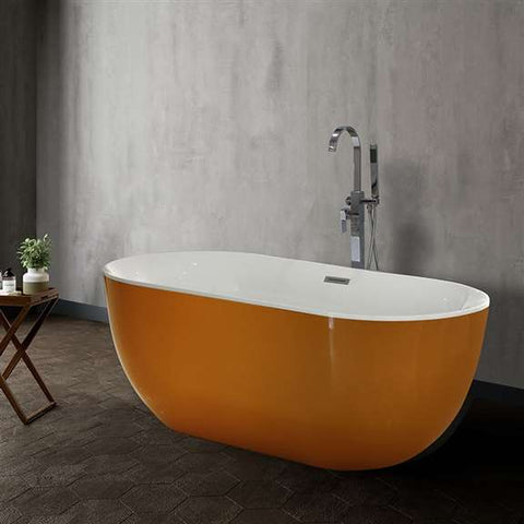 Fontana Showers Fontana Reno Acrylic Freestanding Soak Gold Bathtub FS10004
