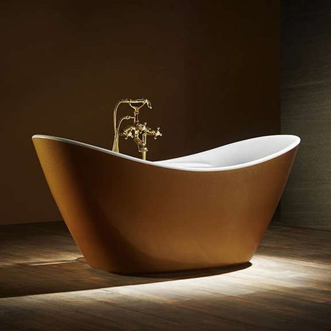 Fontana Showers Fontana Luigi Gold Classic Style Acrylic Freestanding Bathtub FS10007