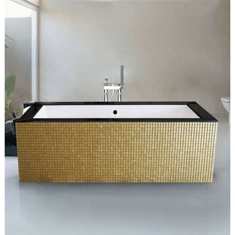 Fontana Showers Fontana Atlanta Two Person Luxury Mosaic Design Freestanding Bathtub FS10024
