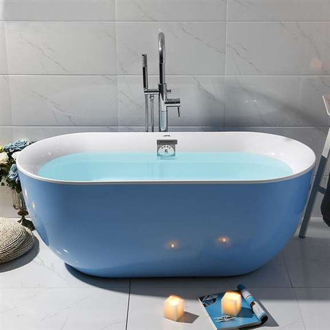 Fontana Showers Fontana Peru Solid Surface Indoor Freestanding Acrylic Bathtub FS10025