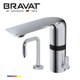 Fontana Showers Fontana Deck Mount Bathroom Sensor Faucet With Hot And Cold Water Mixer In Chrome Finish & Automatic Liquid Soap Dispenser FS10205