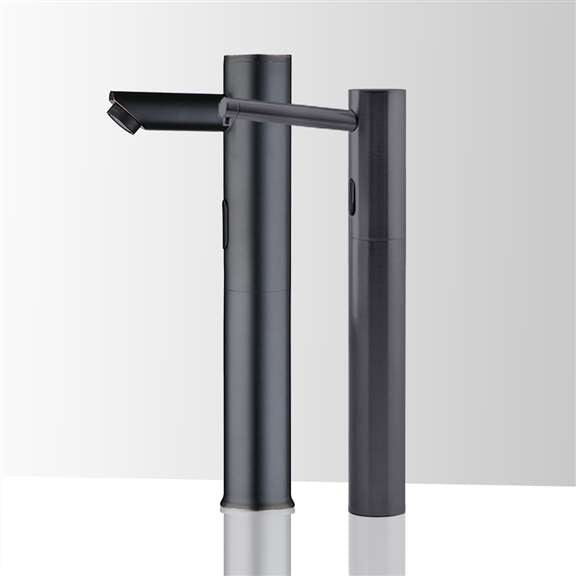 Fontana Showers Fontana Commercial Automatic Matte Black Sensor Faucet with Matching Automatic Soap Dispenser for Restrooms FS10214