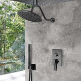 Fontana Showers Bravat Dark Oil Rubbed Bronze Shower Set With Valve Mixer 2-Way Concealed Wall Mounted FS1060