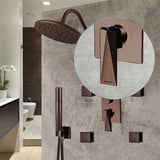 Fontana Showers Bravat Light Oil Rubbed Bronze Shower Set With Valve Mixer 3-Way Concealed Wall Mounted FS1064