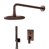 Fontana Showers Bravat Wall Mounted Shower Set With Valve Mixer 2-Way Concealed In Light Oil Rubbed Bronze FS1069