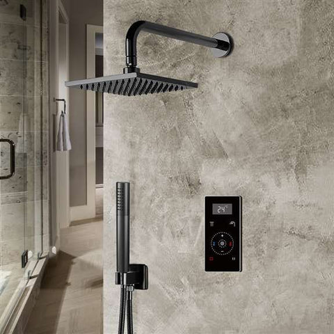 Fontana Showers Dark Oil Rubbed Bronze Square Automatic Thermostatic Shower FS1083