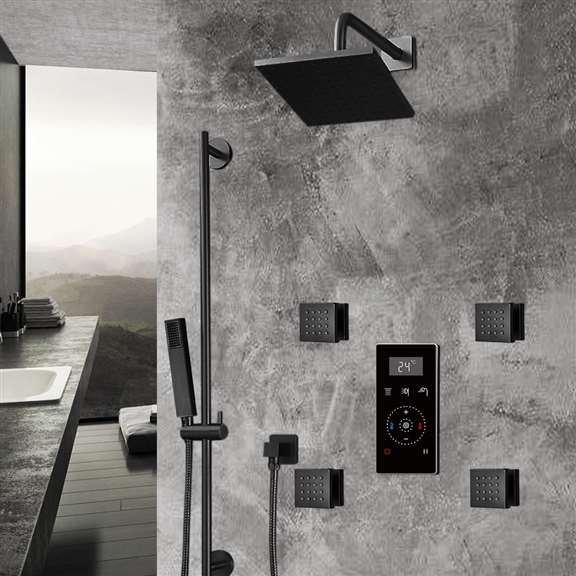 Fontana Showers Digital Dark Oil Rubbed Bronze Square Thermostatic Shower FS1086