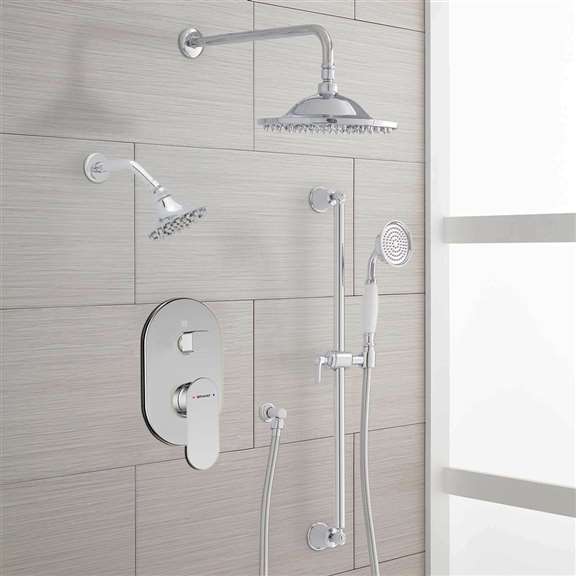 Fontana Showers Fontana Dual Shower With Handshower and Triple Handle Mixer FS1336