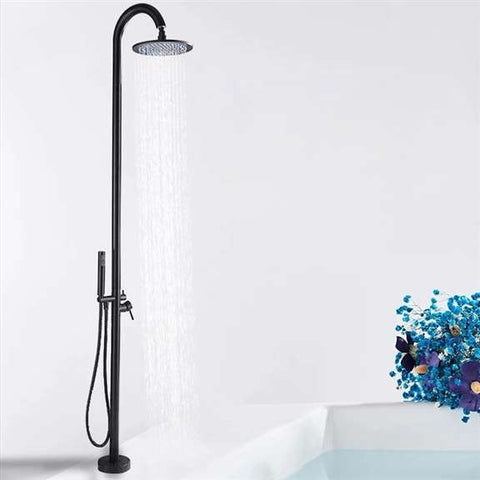Fontana Showers Fontana Bavaria Floor Standing Rainfall Shower Faucet Single Handle Oil Rubbed Bronze Finish FS1392ORB