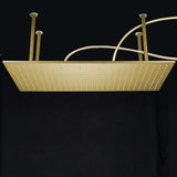 Fontana Showers Fontana 20"x 40" Martinique Large Brushed Gold Solid Brass LED Rain Showerhead System FS147BG