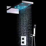 Fontana Showers Fontana Chatou 22" LED Shower Head Water Saving Rainfall Thermostatic Shower Set With Hand Shower FS15012