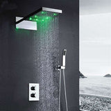Fontana Showers Fontana Chatou 22" LED Shower Head Water Saving Rainfall Thermostatic Shower Set With Hand Shower FS15012