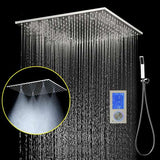 Fontana Showers Fontana Dax Thermostatic 20" Bathroom Shower Head with 3 Ways Intelligent Digital Concealed Shower Mixer FS15030