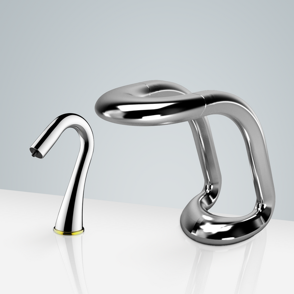 Fontana Showers Commercial Aqua Automatic Motion Sensor Faucet with Automatic Soap Dispenser in Chrome FS1804