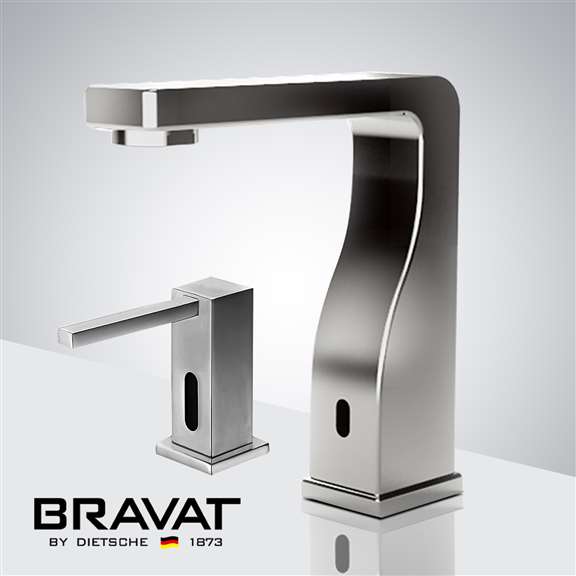 Fontana Showers DUPLICATE Fontana Bravat Motion Sensor Faucet & Automatic Soap Dispenser for Restrooms in Chrome FS18102