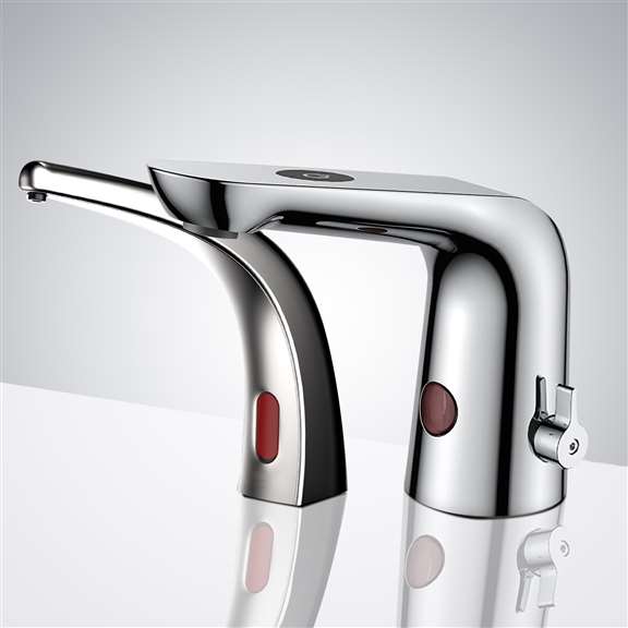 Fontana Showers Fontana Creteil Chrome Touchless Motion Sensor Faucet & Automatic Liquid Soap Dispenser for Restrooms FS18161