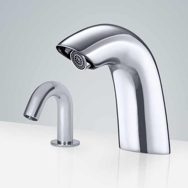 Fontana Showers Fontana Toulouse Motion Sensor Faucet & Automatic Soap Dispenser for Restrooms in Chrome FS18169