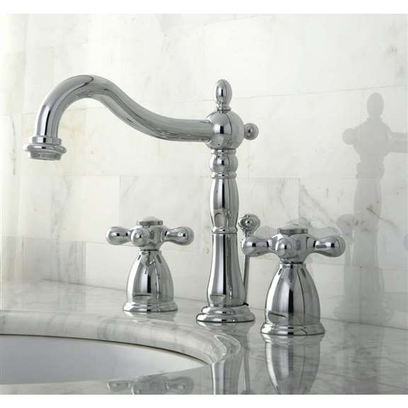 Fontana Showers Fontana Veneto Widespread Polished Chrome Lavatory Faucet FS181AKB-PC