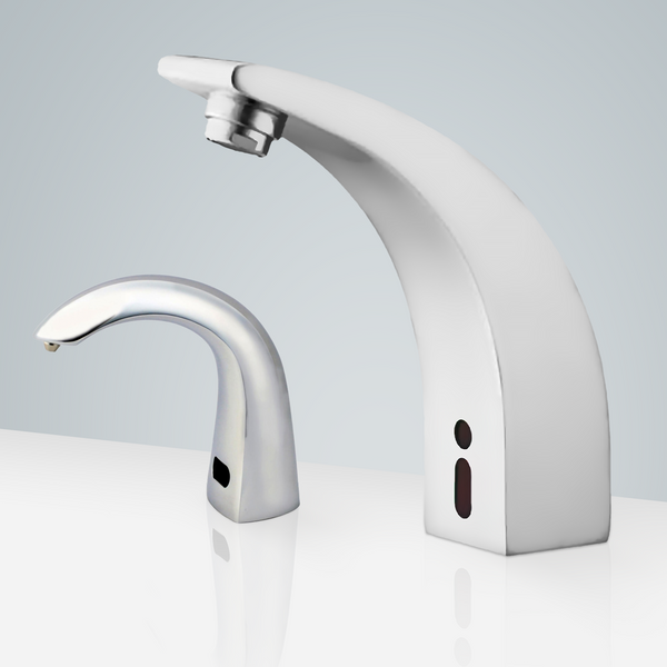 Fontana Showers Fontana Chatou Chrome High Quality Commercial Motion Sensor Faucet & Automatic Soap Dispenser for Restrooms FS18206