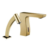 Fontana Showers Bravat Commercial Automatic Motion Brushed Gold Sensor Faucets with Automatic Soap Dispenser FS18263BG