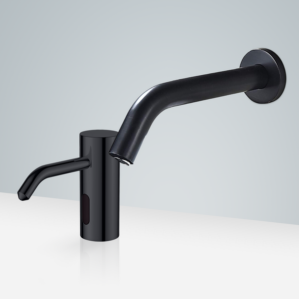 Fontana Showers Fontana Toulouse Wall Mount Commercial Oil Rubbed Bronze Motion Sensor Faucet & Automatic Soap Dispenser for Restrooms FS18299