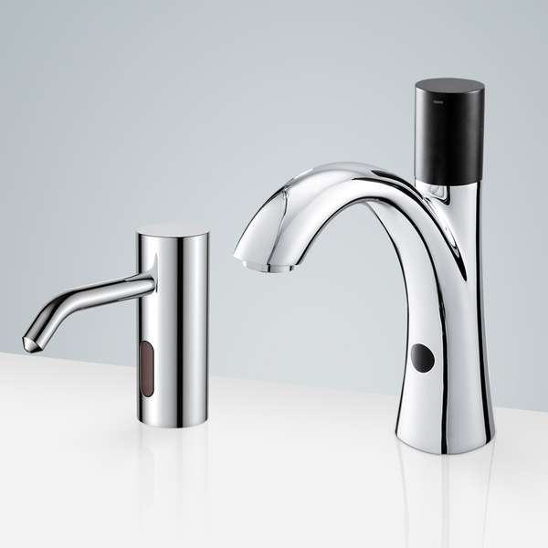 Fontana Showers Fontana Marsala Motion Sensor Faucet & Automatic Soap Dispenser for Restrooms in Chrome Finish FS1832