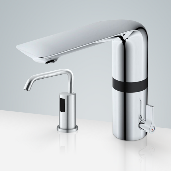 Fontana Showers Fontana Verona Chrome Finish Motion Sensor Faucet & Automatic Soap Dispenser for Restrooms FS1849