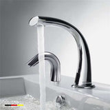 Fontana Showers Fontana Bravat Touchless Automatic Commercial Sensor Faucet & Automatic Foam Soap Dispenser in Chrome FS18511