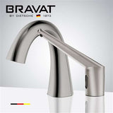 Fontana Showers Fontana Bravat Deck Mount Touchless Automatic Commercial Sensor Faucet with Automatic Soap Dispenser in Brushed Nickel FS18512