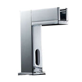 Fontana Showers Fontana Chrome Contemporary Commercial Automatic Waterfall Sensor Faucet with Matching Automatic Deck Mount Soap Dispenser FS18548C