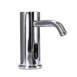 Fontana Showers Fontana Chrome Contemporary Commercial Automatic Waterfall Sensor Faucet with Matching Automatic Deck Mount Soap Dispenser FS18548C