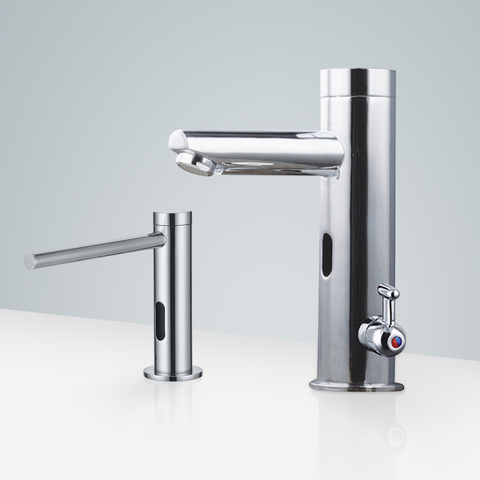 Fontana Showers Fontana Marsala Chrome Touchless Motion Sensor Faucet & Automatic Liquid Soap Dispenser for Restrooms FS1875