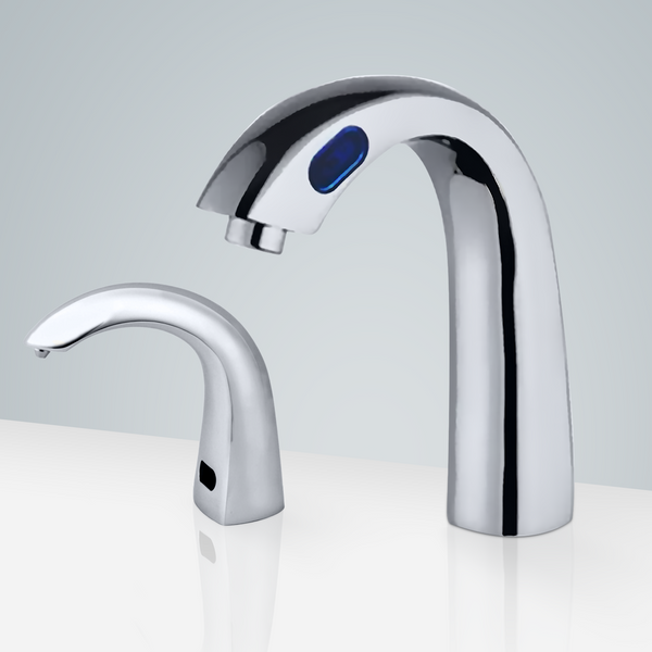 Fontana Showers Fontana Lyon Motion Sensor Faucet & Automatic Soap Dispenser for Restrooms in Chrome Finish FS1879