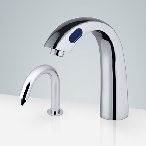 Fontana Showers Fontana Bavaria Chrome Motion Sensor Faucet & Automatic Soap Dispenser for Restrooms FS1881