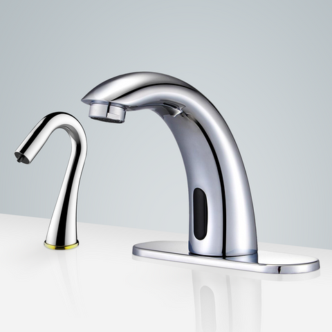 Fontana Showers Fontana Lyon Chrome Finish Motion Sensor Faucet & Automatic Soap Dispenser for Restrooms FS1898