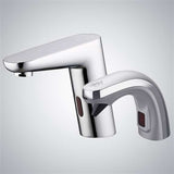 Fontana Showers Fontana Cairo Chrome Finish Deck Mount Commercial Automatic Sensor Faucet with Matching Soap Dispenser for Restrooms FS19003