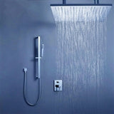 Fontana Showers Cinisello High Quality Brass Modern Cube Style Chrome Finish Bathroom Shower Set FS2199