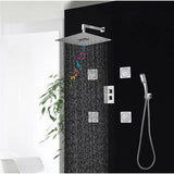 Fontana Showers Calais Rain Chrome Radio Music Bluetooth Massage Jets Bathroom Shower Set Mixer FS2246