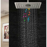 Fontana Showers Calais Rain Chrome Radio Music Bluetooth Massage Jets Bathroom Shower Set Mixer FS2246