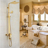 Fontana Showers Fontana Arsizio Classic Luxury Gold Brass Bathroom Shower Set FS2293